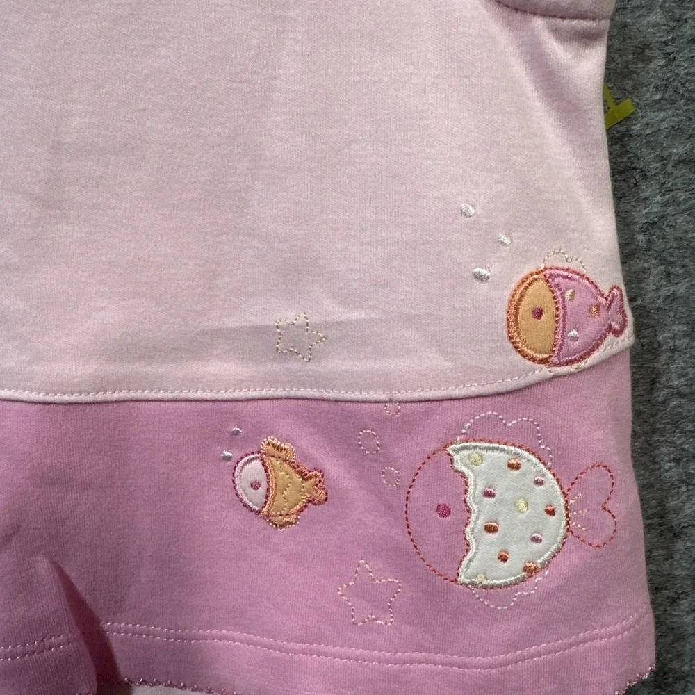 Carters Baby Girl Mo KEEP-COOL Sunsuit Bodysuit Romper Pink Sea Vintage